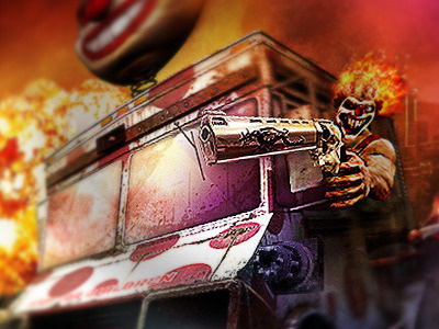 Twisted Metal Homepage Sweet Tooth explosion mayhem metal sweet tooth twisted