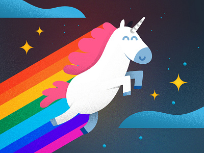 Unicorn illustration rainbow texture unicorn
