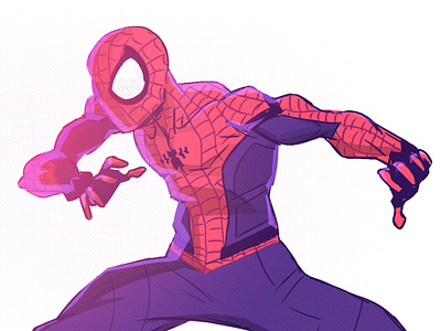 Spidey action book comic comicbook digital fight halftone illustration spider man spiderman spidey wip