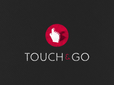 Touch & Go logo app go hand logo pink red touch