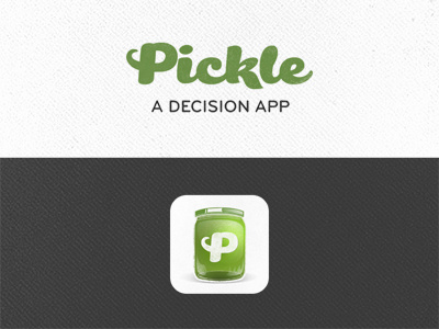 Pickle: A Decision App app decision green icon iphone pickle