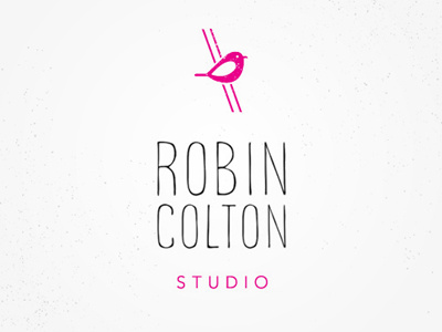 Robin Logo bird design interior logo pink robin studio