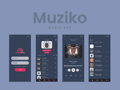 Muziko adobe illustrator figma music app music player