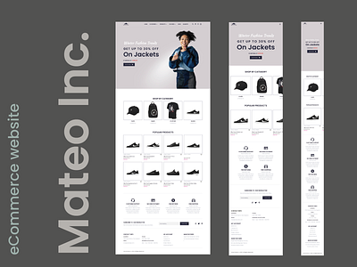 Mateo Inc ecommerce design figma uiux web design website