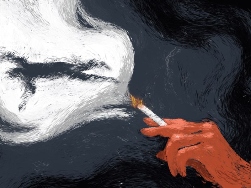 Cigarette brush cigarette dead drawing flame gif hand illustration man smoke swimming texture