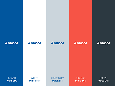 Anedot primary color pallet