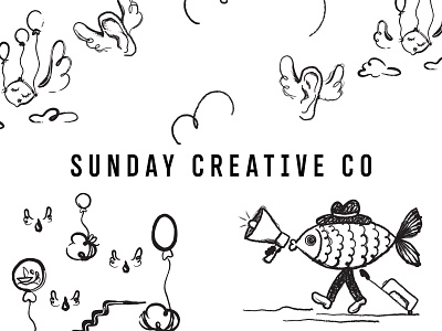 Sunday Creative Co. branding identity design illustration logo logotype sketching