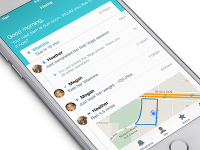 Hart - Activity stream app design ios iphone ipod mobile design