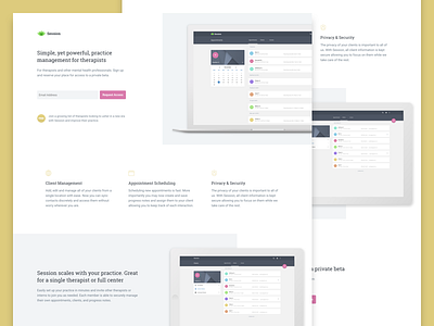 Session - SAAS single-page website modern websites responsive design web design