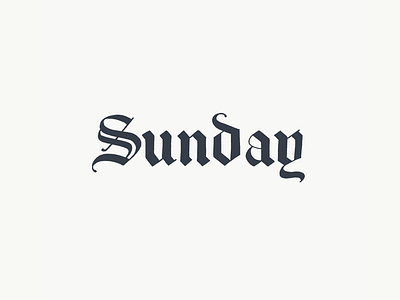 Sunday logo sketch