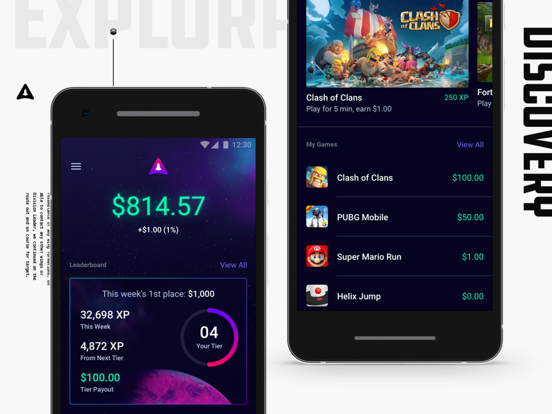 Blast Android Home Screen android space material design dark ui