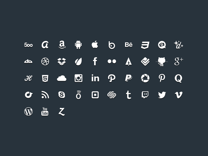 Social Icons by David Silva on Dribbble