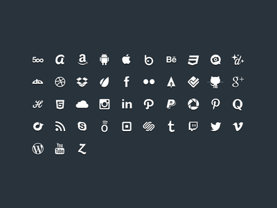 Sunday Glyphs - Social Icons