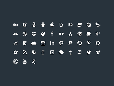 Social Icons downloads glyphs icons premium icons psd