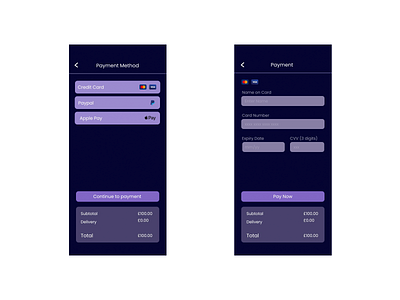 Credit Card Payment Page - DailyUI #002 app dailyui design graphic design ui ux