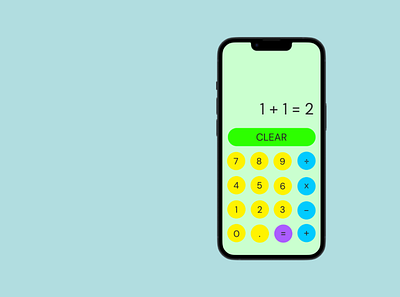 Chikdren’s Calculator App - DailyUI 004 app calculator children dailyui ui ux