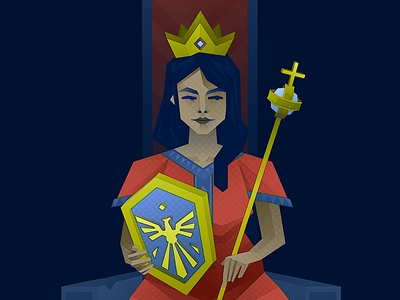The Empress art card illustration tarot vector