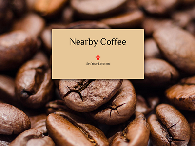 Nearby Coffee app coffee ui ux web web design
