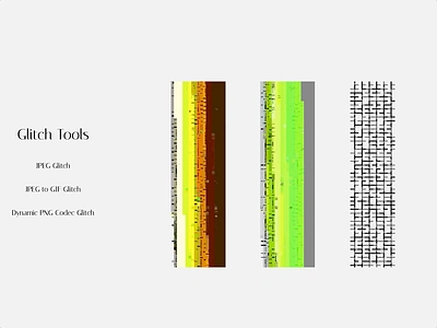 Glitch Tools app codeart codec computer art effects generative generative art gif glitch glitch art glitch effect glitchart glitchy image manipulation javascript jpeg js png ui website