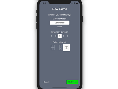 Magic Counters app board game cards companion app counters layout magic magic the gathering mobile mobile app mobile app design mobile ui mobile ux players ui ux