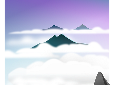 Day 16 over clouds 50minutes blur clouds dailychallenge design figma figmadesign gradients illustration mountains vector vectorart