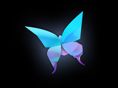 Day 18 Origami Butterfly dark 50minutes butterfly dailychallenge design figma figmadesign glow gradients illustration origami shadows vector vectorart