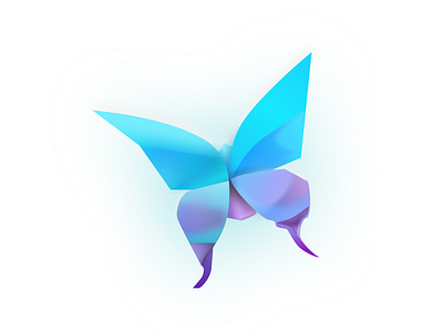 Day 18 Origami Butterfly light 50minutes butterfly dailychallenge design figma figmadesign glow gradients illustration origami shadow vector vectorart