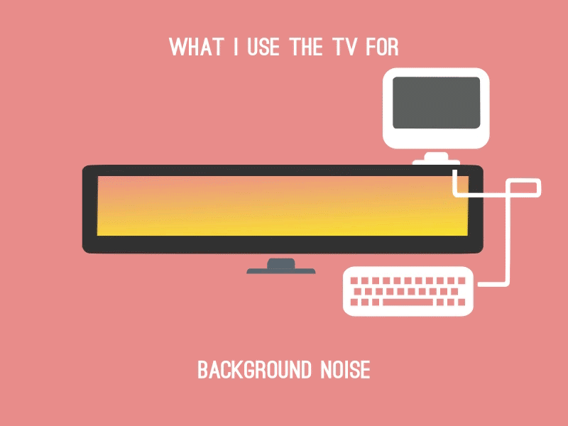 What I use the Tv for animation background computer data data visualization gif infographic movies music news noise tv