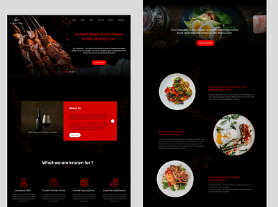 Restaurant Website branding design food website graphic design illustration restaurant website ui uiux design ux visual design web design website design
