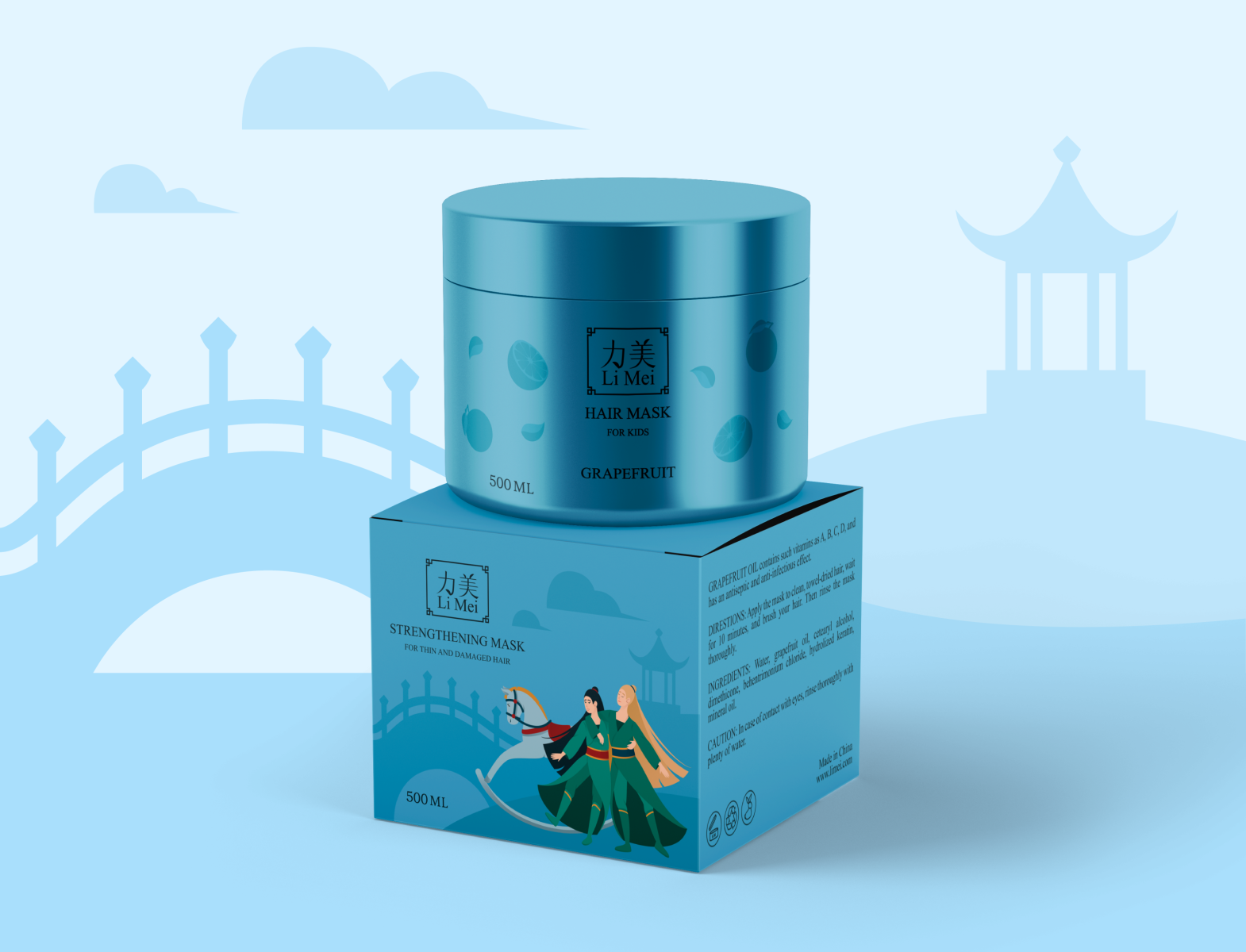 Packaging design of hair masks for kids by Nora Kartas on Dribbble