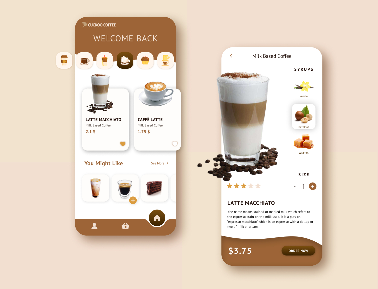 Coffee Shop Mobile App by Hanieh Amini on Dribbble