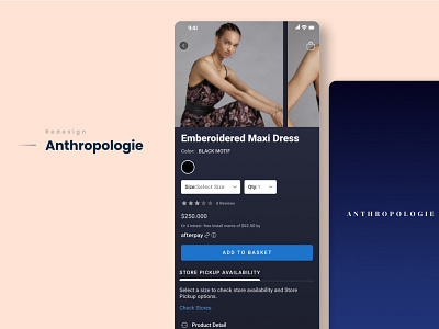 Anthropologie Redesign app application commerce dailydesign design designchallenge inspiration redesign ui uidesign