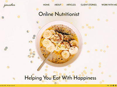 Daily UI Day 3 Landing Page concept dailyui dailyuichallenge day3 design designer figma landingpage nutritionist ui uidesign userinterface website website design