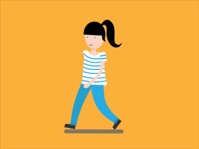 Mini Me Walking after effects character animation illustration