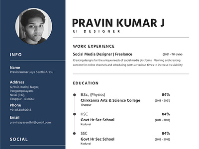 Pravin Kumar J branding graphic design ui