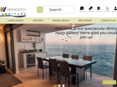 Maynooth Furniture - Home Page - Web Design adobe xd design ui design ux design web design