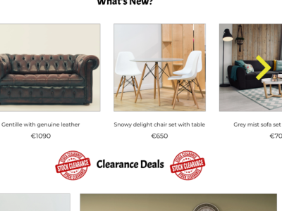 Maynooth Furniture - Scroll Down - Web Design