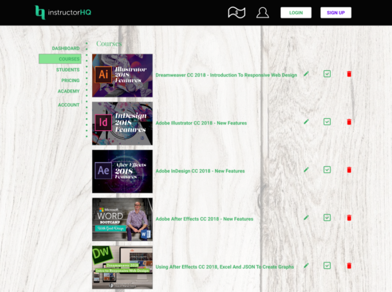 Instructor HQ Courses Page Web Design by Ezekiel Carvalho on Dribbble