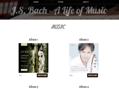 J.S. Bach - A Life of Music - Web Development (4) css3 html5 javascript web development