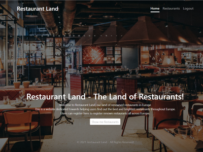 Restaurant Land - Web Development (1) By Ezekiel Carvalho On Dribbble