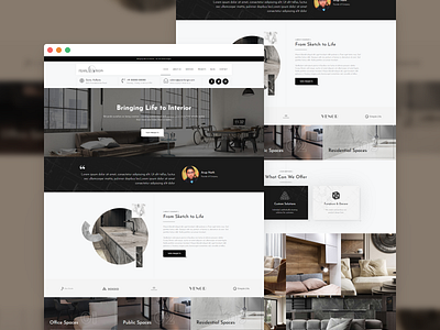 Pearl Origin - An Interior Design Website built with WordPress interior decoration interior design minimalist ui web design website
