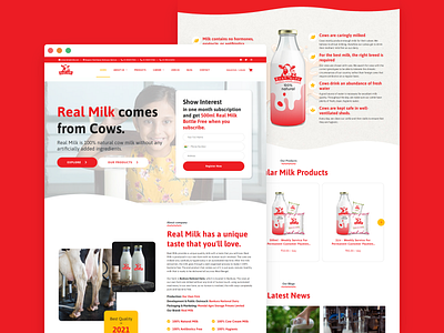 Real Milk - An eCommerce Website built with WordPress bootstrap css ecommerce html javascript jquery milk milk website responsive web design website