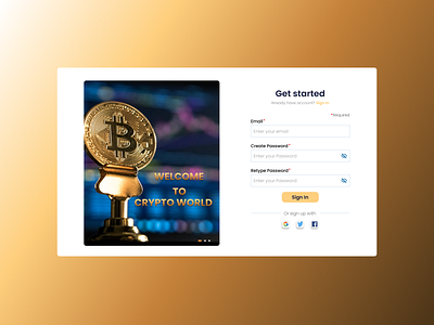 Daily UI #001 - Hilfbox Sign Up Page crypto currency dailyui ui ux