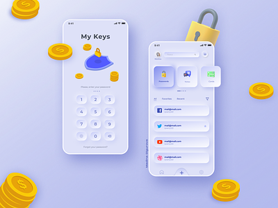 Keys & Password keeper. Mobile App