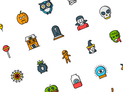 Halloween icons design flat icon icon set icons iconset illustration vector