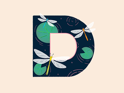 Dragonfly - 36 Days of Type 36daysoftype branding challenge design dragon dragonfly illustration italy lake leaves logo photoshop pond travel typogaphy vector visual