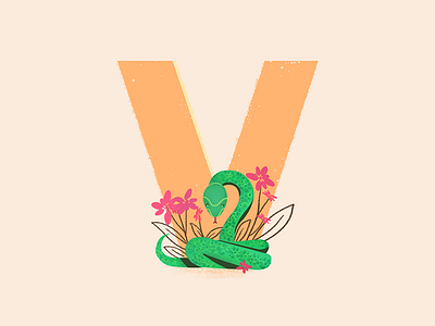 Viper - 36 Days of Type 36daysoftype animals cute danger design fangs graphic design illustration italy jungle noodle poison reptile scales snake travel tropical venom viper visual