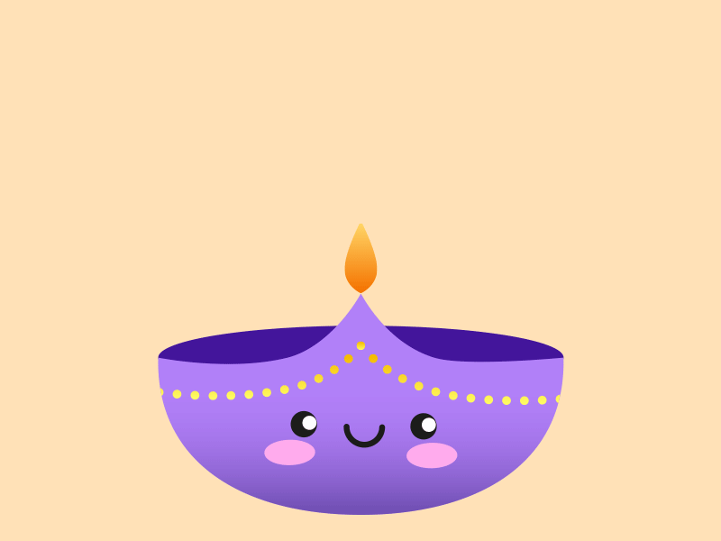 animated diwali diya