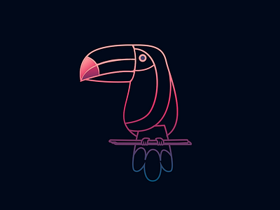 Toucan Bird Logo art bird design gradient graphic illustration line logo toucan