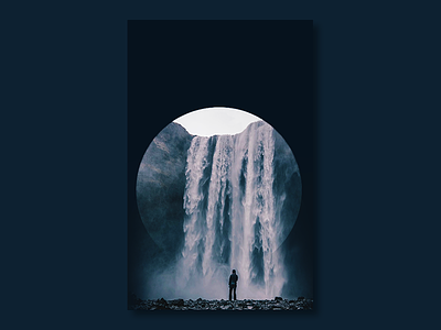 Visual Distortion #2 blue distort distortion images man manipulate photoshop polyscape travel visual waterfall